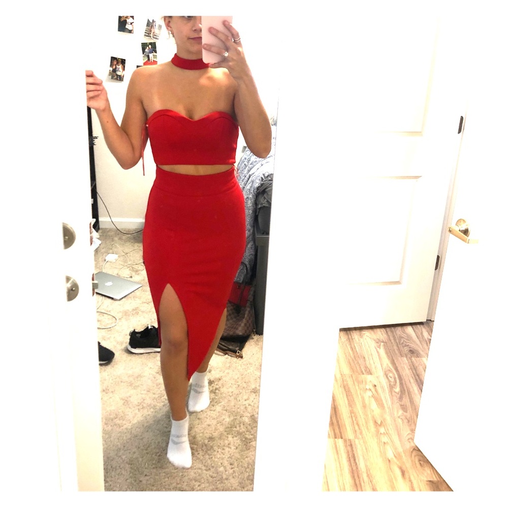 LF (Seek) 2-piece midi dress